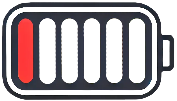 Stock level showed as battery power level