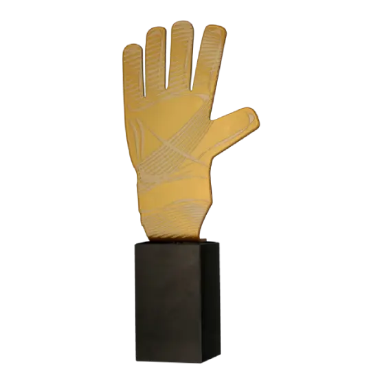 Metall Trophäe Torwarthandschuh MLV-SOC3 Metall Trophäe Torwarthandschuh MLV-SOC3