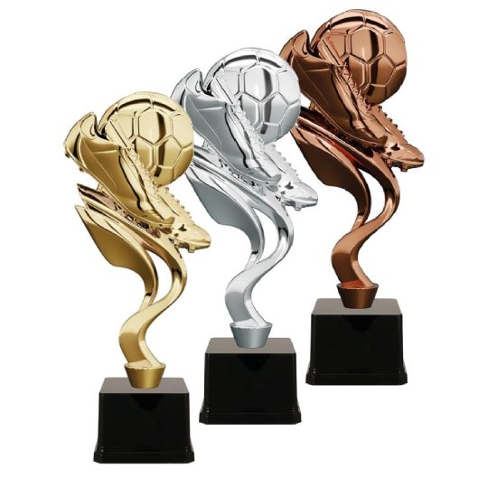 Kunststoff-Trophäe Fußball & Schuhe 9311 Kunststoff-Trophäe Fußball & Schuhe 9311