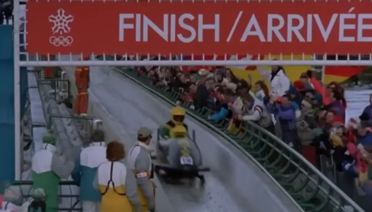 Kard aus dem Film Cool Runnings, dem Schauplatz des Finallaufs bei den Olympischen Spielen in Calgary